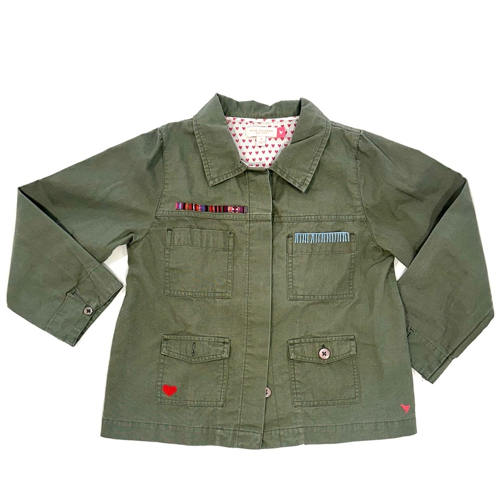 NWOT Pink Chicken Army Jacket Size 8Y